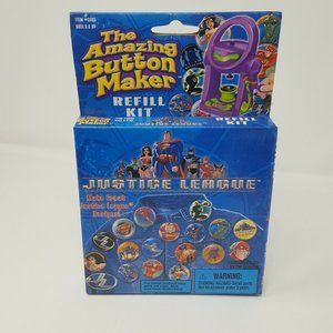 The Amazing Button Maker Justice League Refill Kit HTF Cartoon Network DC